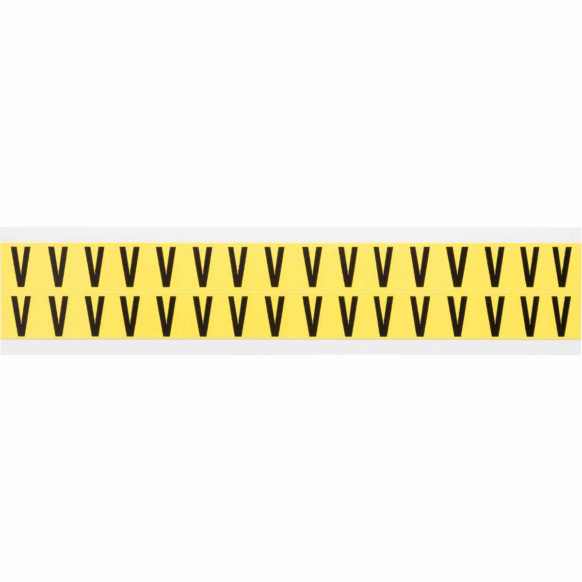 0.625" Vinyl N&L Black on Yellow V 32/PK