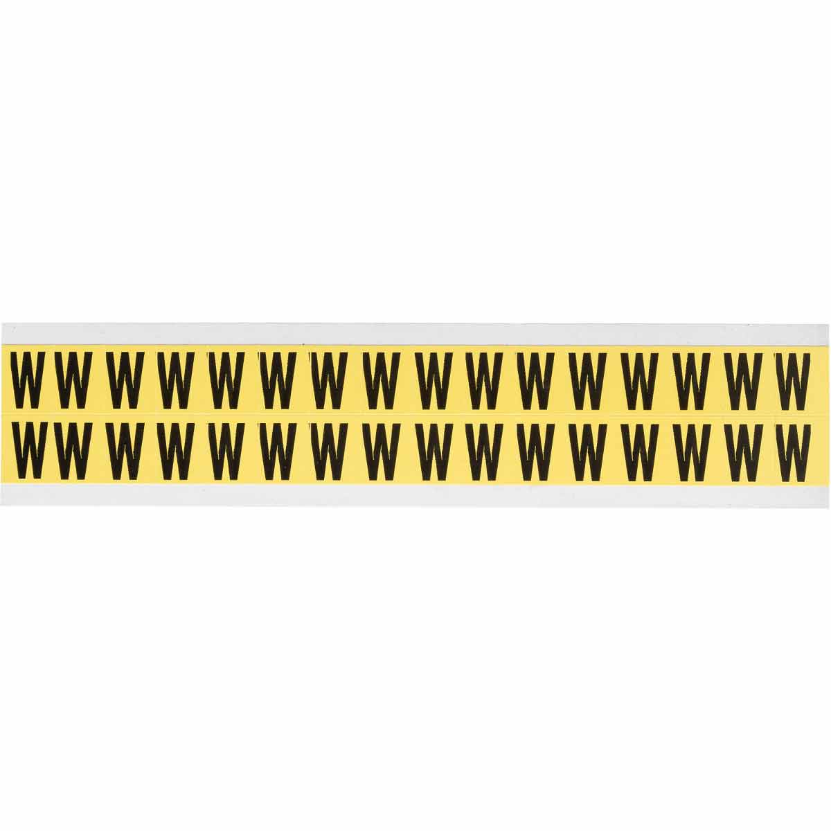 0.625" Vinyl N&L Black on Yellow W 32/PK