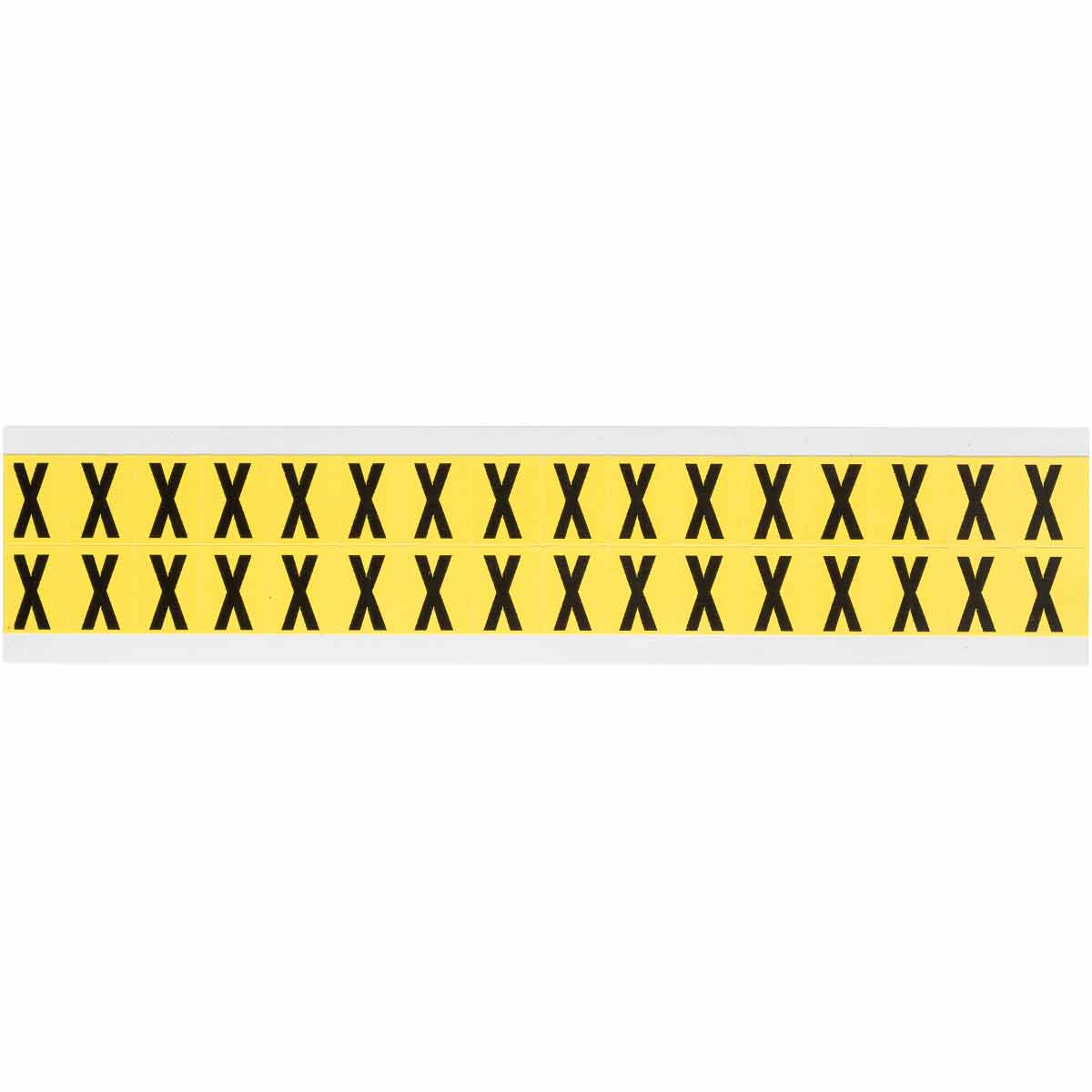 0.625" Vinyl N&L Black on Yellow X 32/PK