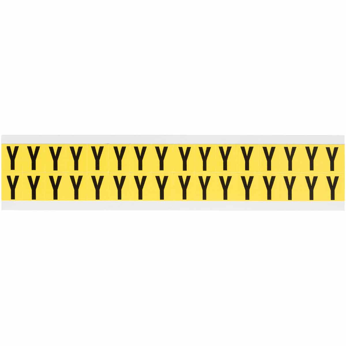 0.625" Vinyl N&L Black on Yellow Y 32/PK