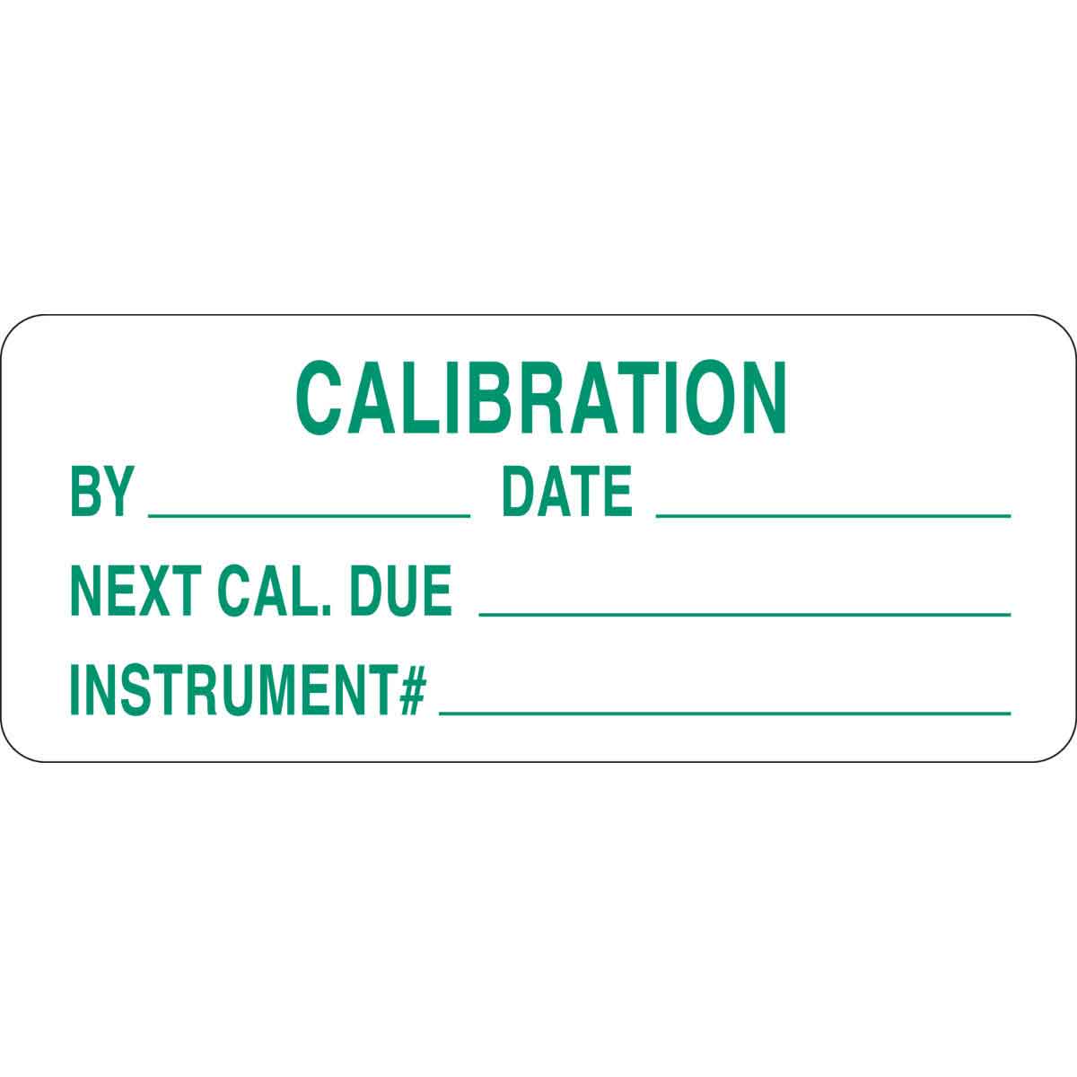 B747 5/8"X1-1/2" GRN/WHT CALIBRATION