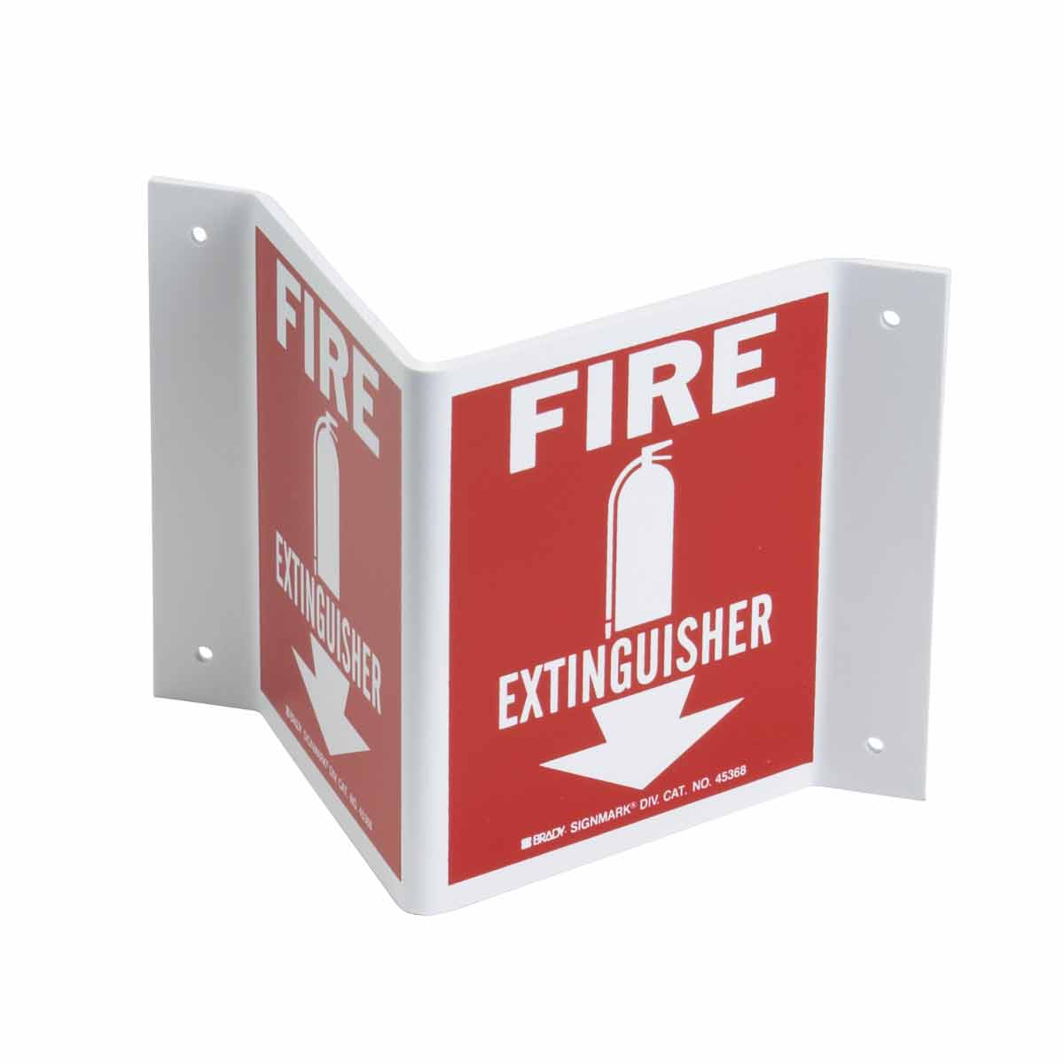 V-SIGN, FIRE EXT W/ DWN ARO - MEDIUM