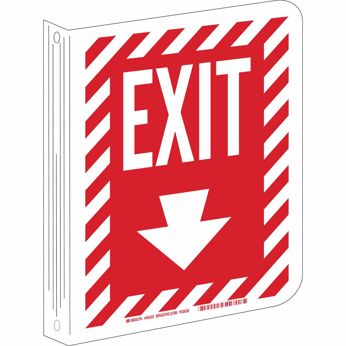 B450, 12.5".X18", HIGH VIS L-SIGN, EXIT
