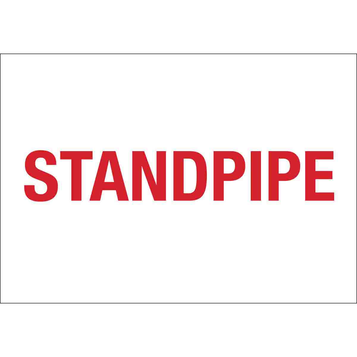 B555,10H X14W, RED/WHT, STANDPIPE