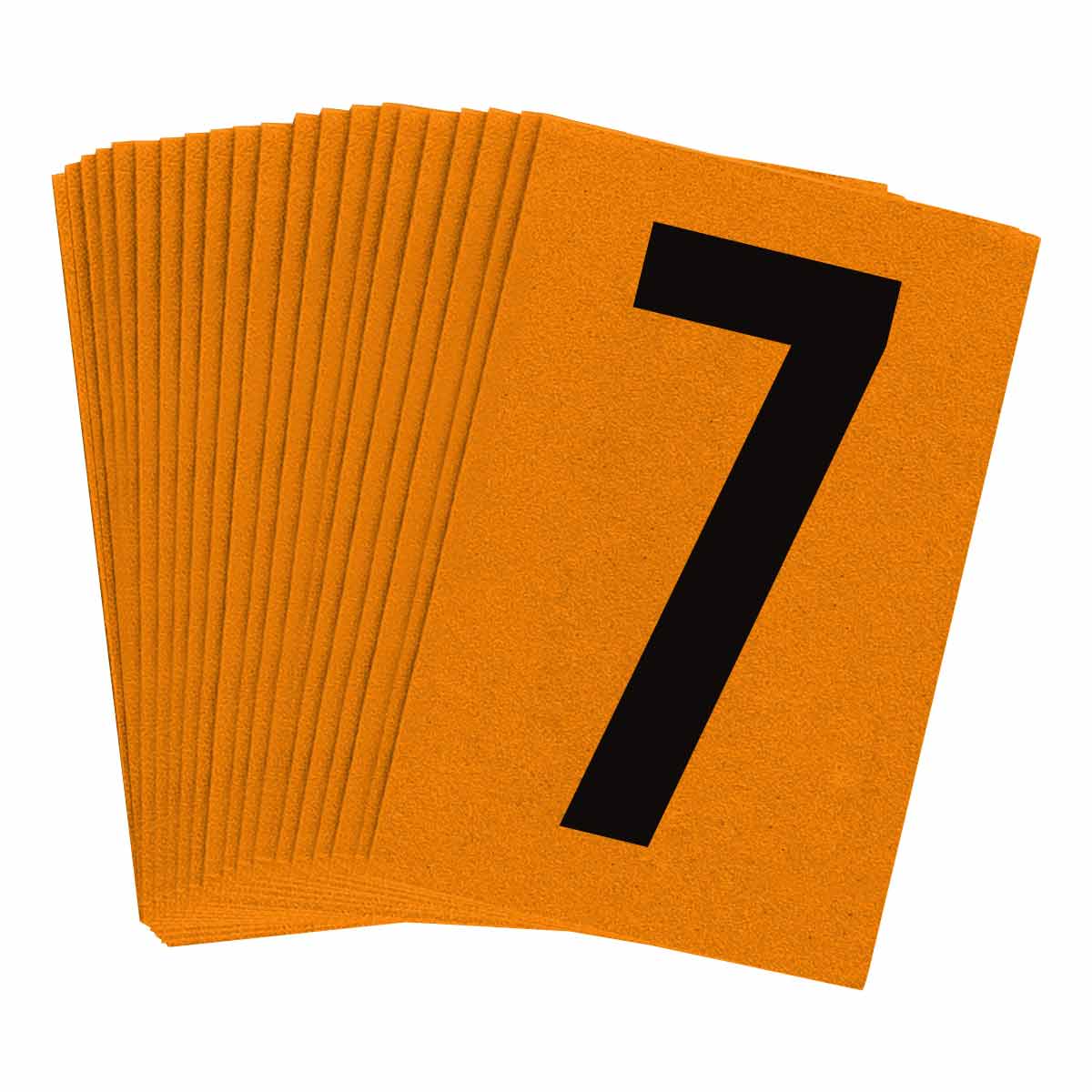 1 in Plastic N&L Black on Orange 7 25/PK