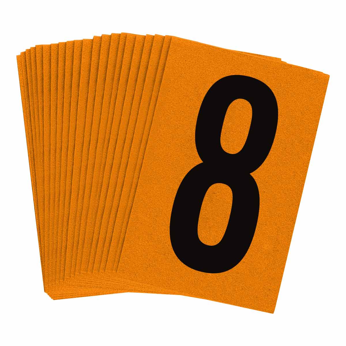 1 in Plastic N&L Black on Orange 8 25/PK