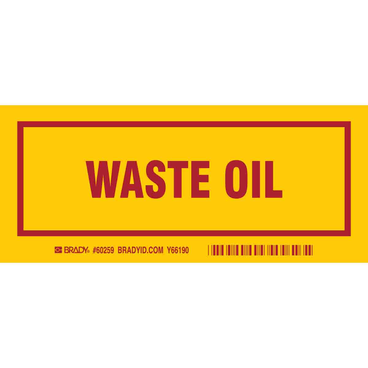 B302, 7.0X3.0", RED/YEL, WASTE,25PCS/PKG