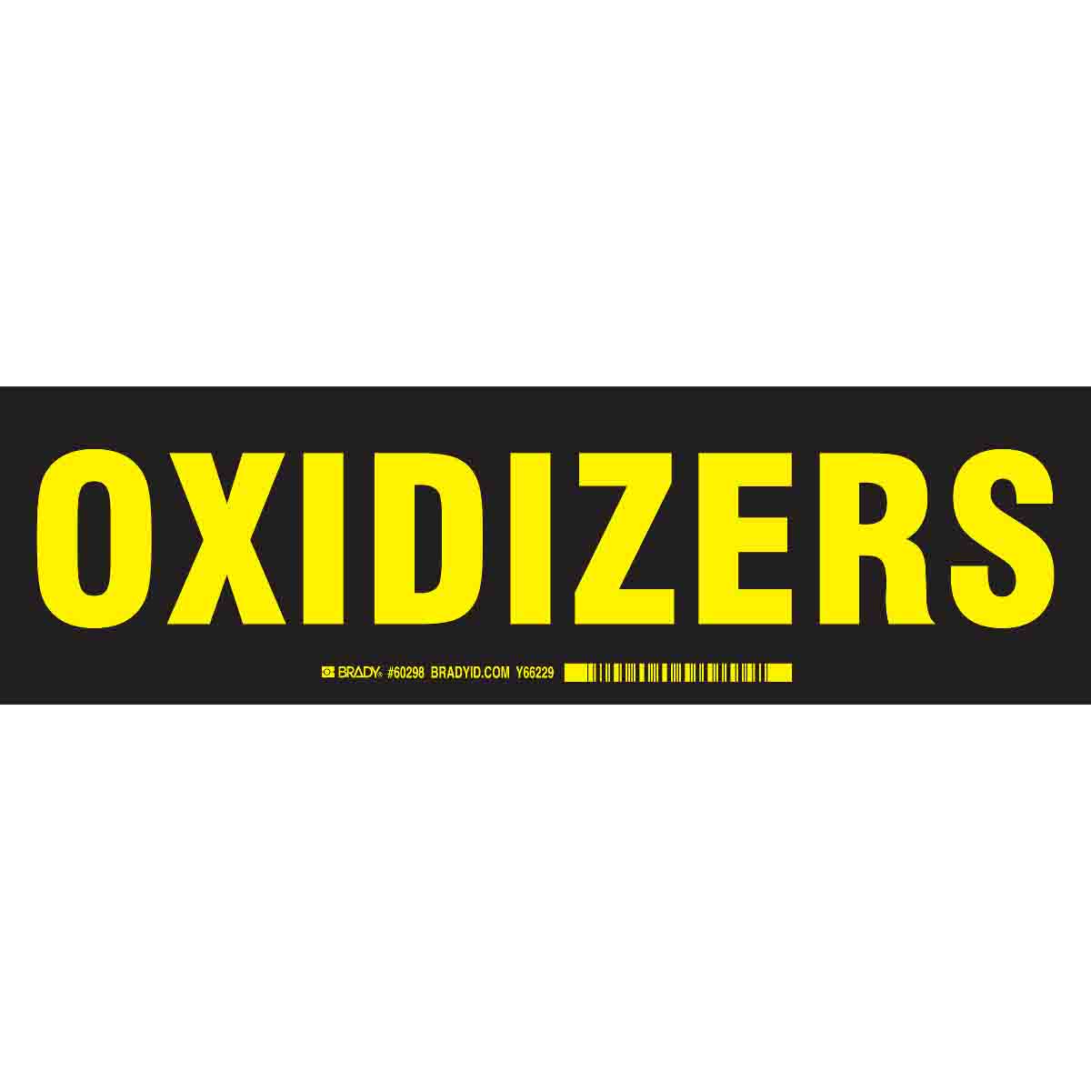 B302 3.5X12 YEL/BLK CABINET LABEL