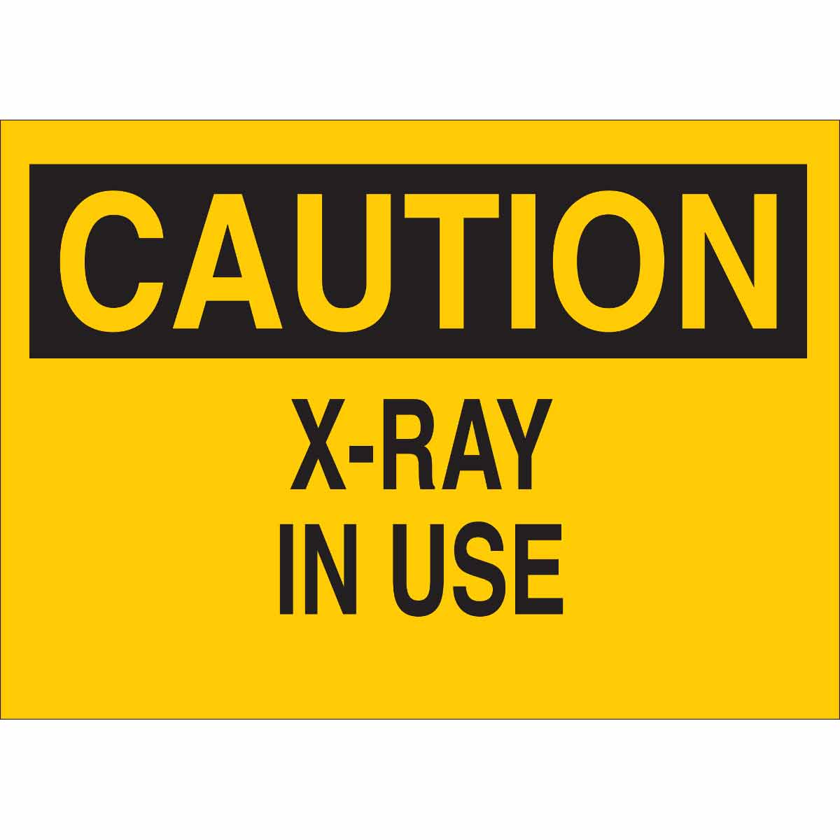 B120,10X14,BLK/YEL,X-RAY IN USE