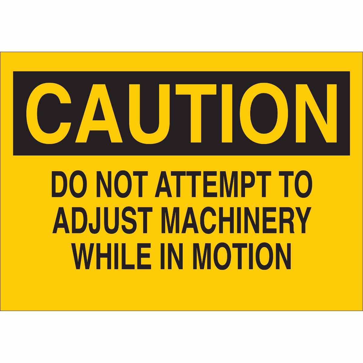 B120,10X14,BLK/YEL,DO NOT ATTEMPT TO