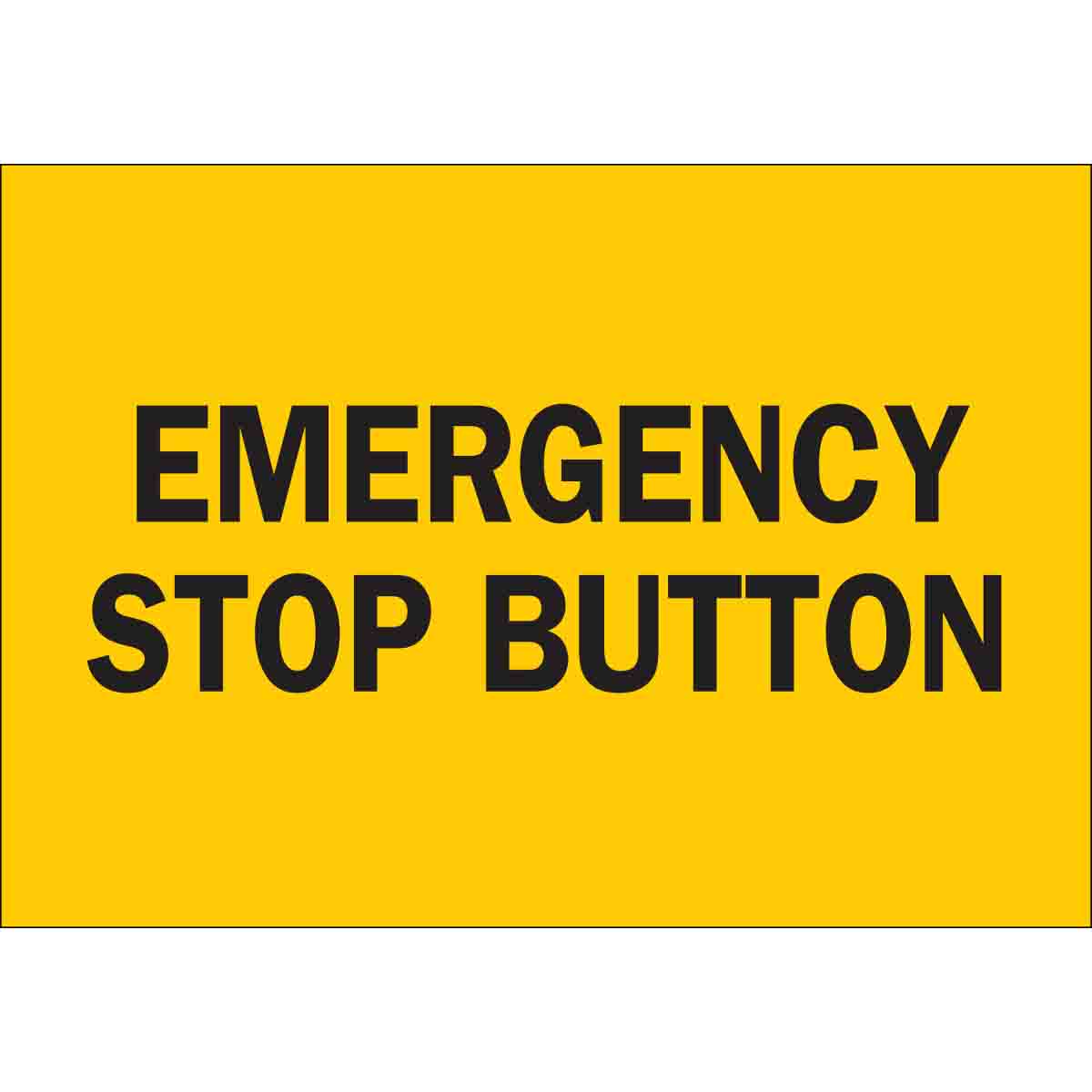 B120,7X10,BLK/YEL,EMERGENCY STOP BUTTON