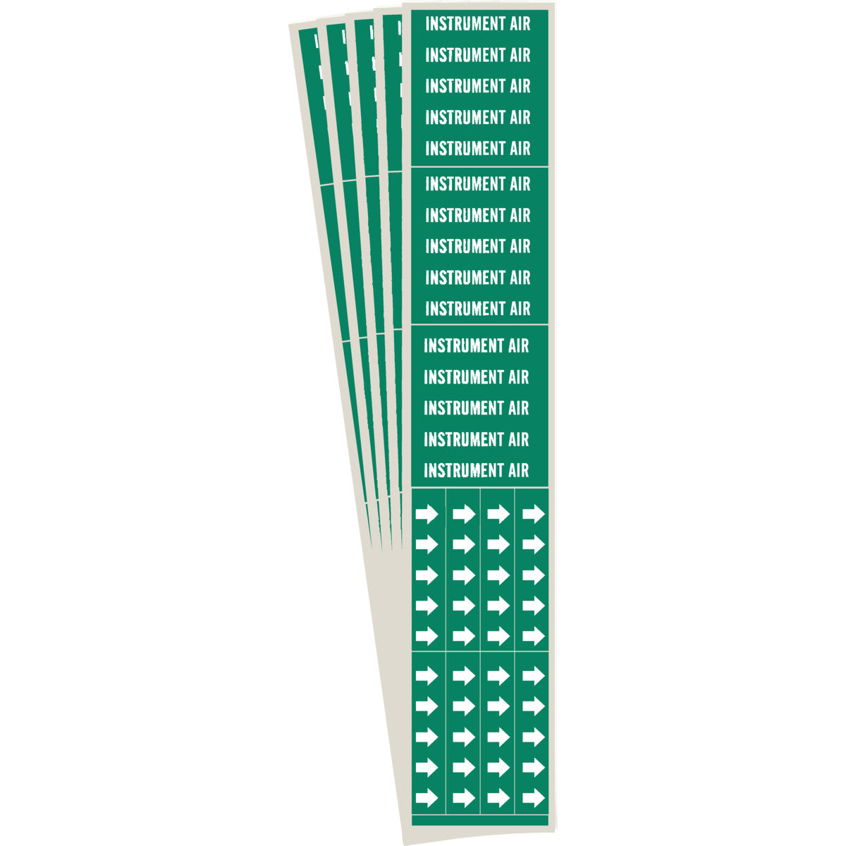 INSTRUMENT AIR Pipe Marker 3C WT/GN PK
