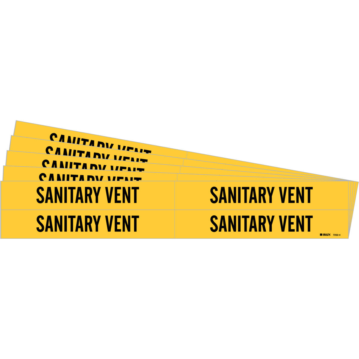 Sanitary Vent Pipe Marker 4 BK on YL PK