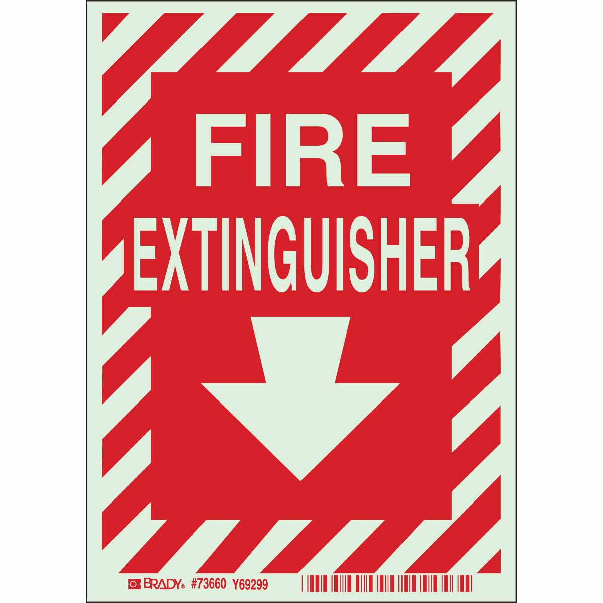 B324 7X5 RED/GLOW(MCMASTER) FIRE EXTING