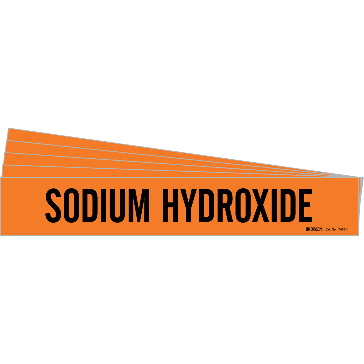 SODIUM HYDROXIDE Pipe Marker BK/OR PK
