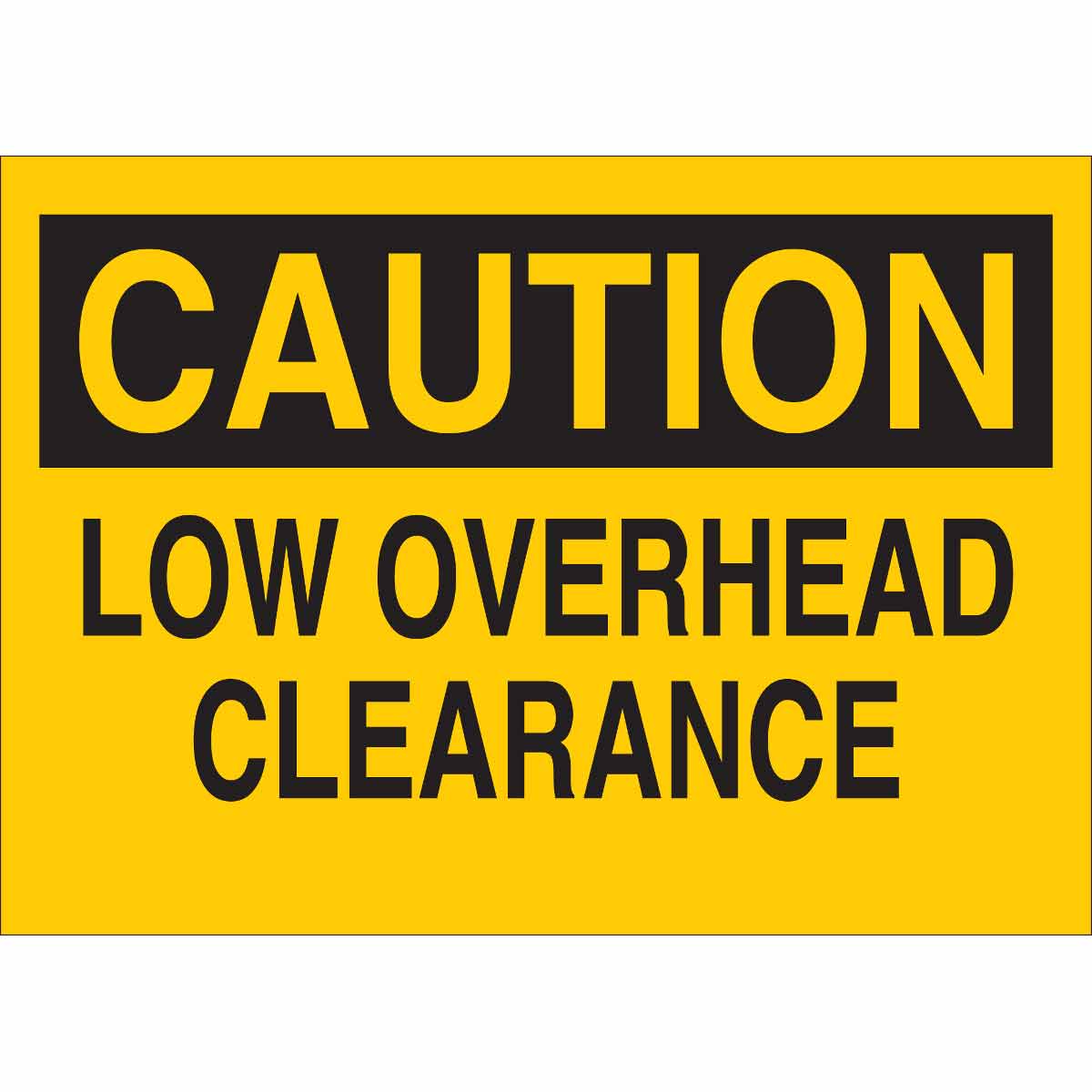 B401,10H X14W,BLK/YEL,LOW OVERHEAD