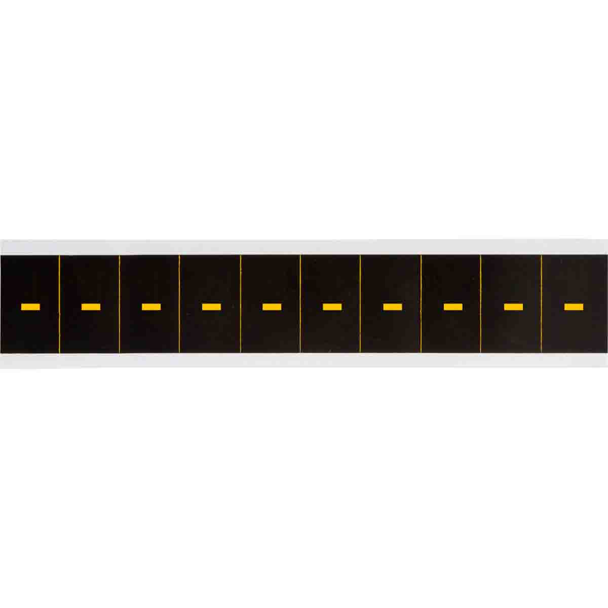 1 in Vinyl N&L Yellow on Black - 10/PK