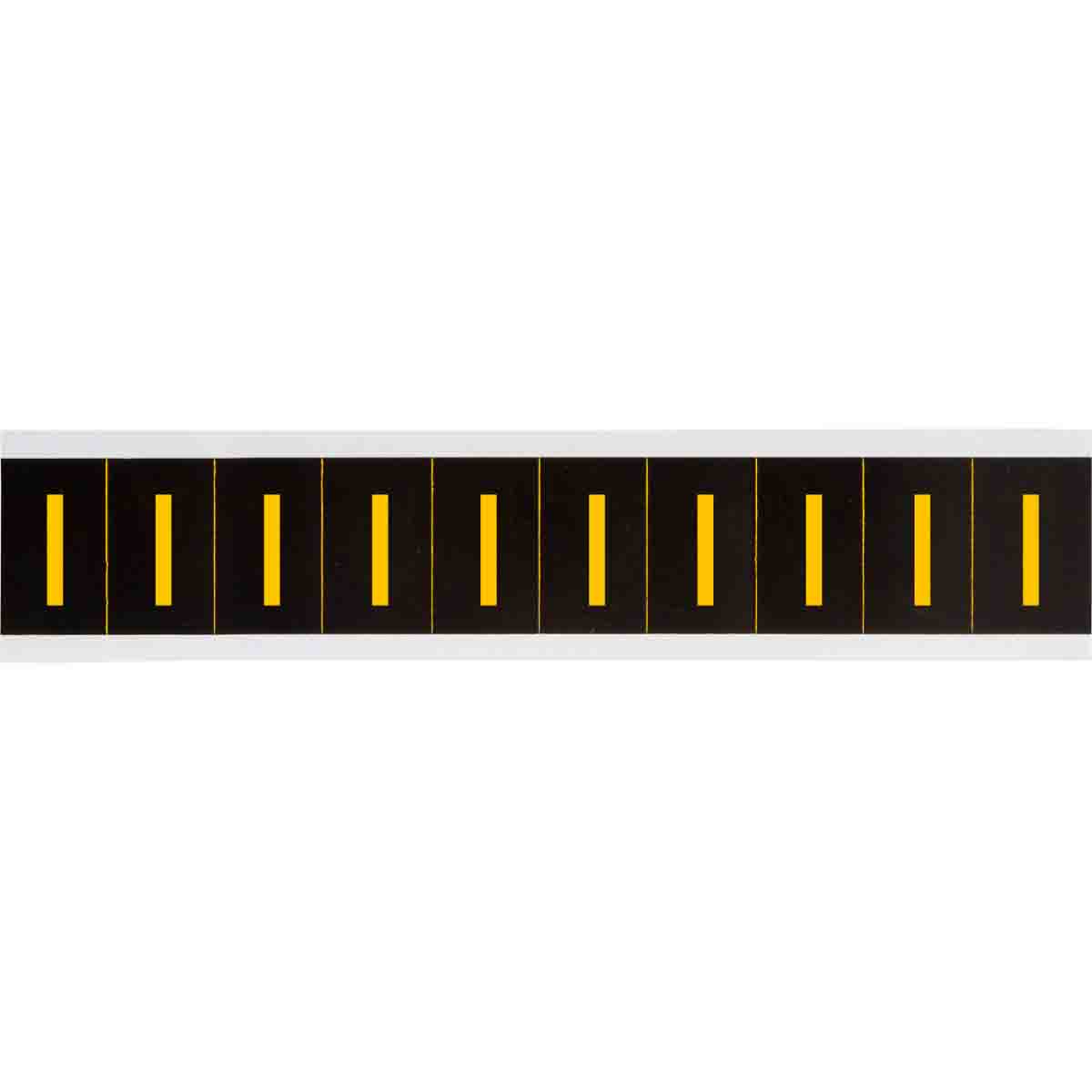 1 in Vinyl N&L Yellow on Black I 10/PK