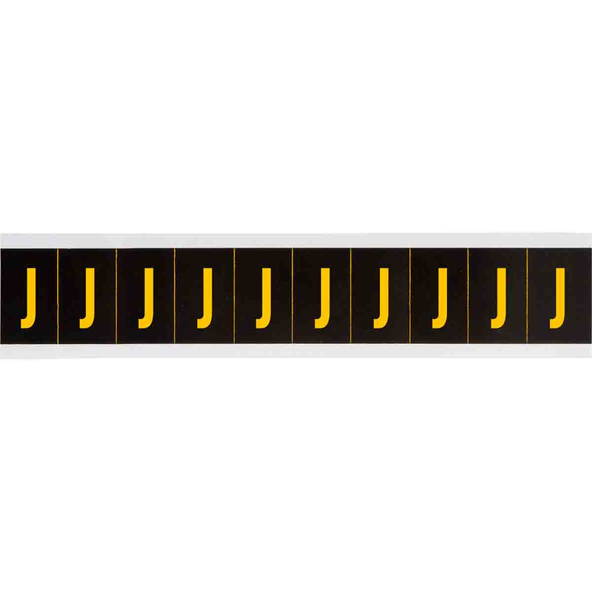 2 in Vinyl N&L Yellow on Black J 10/PK
