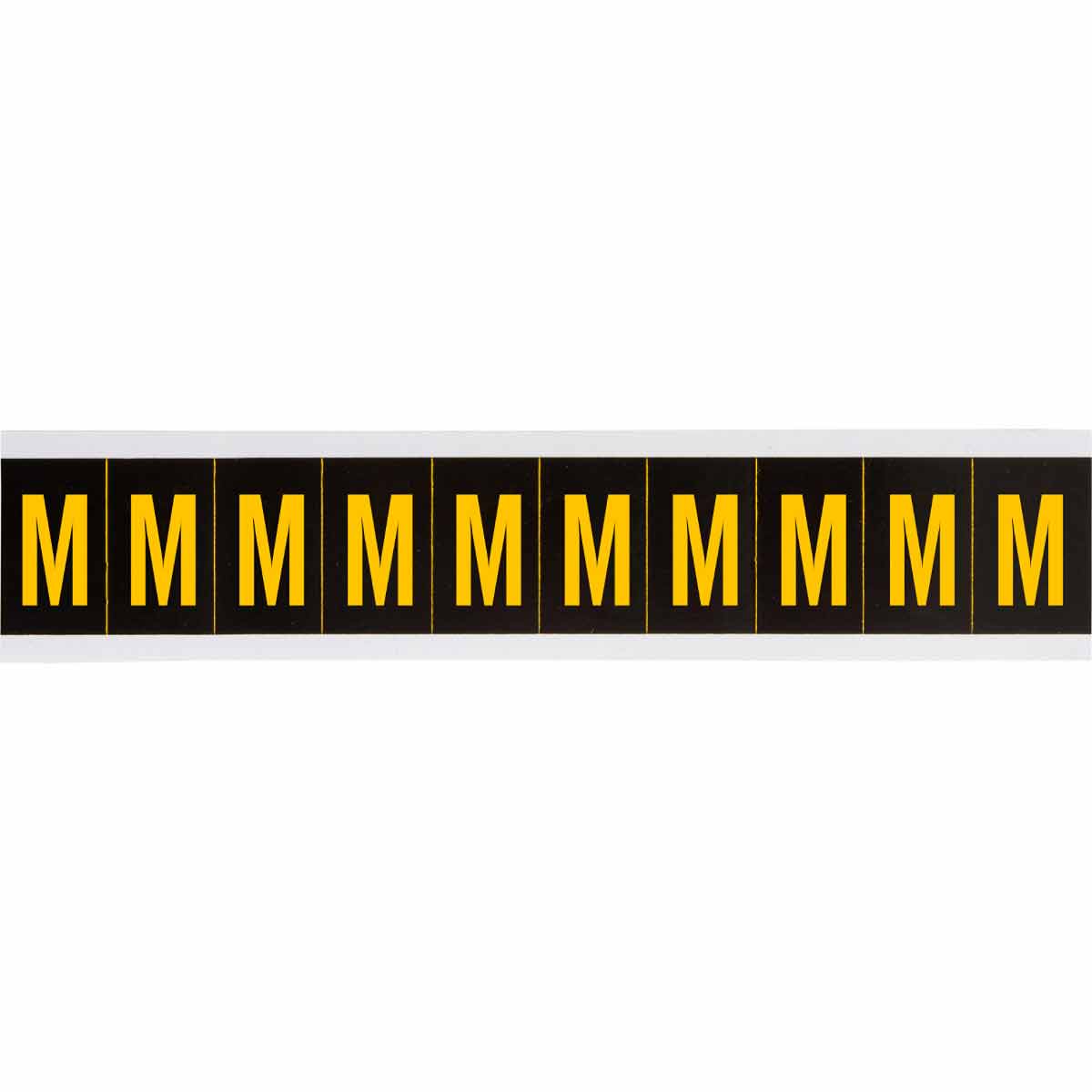 2 in Vinyl N&L Yellow on Black M 10/PK