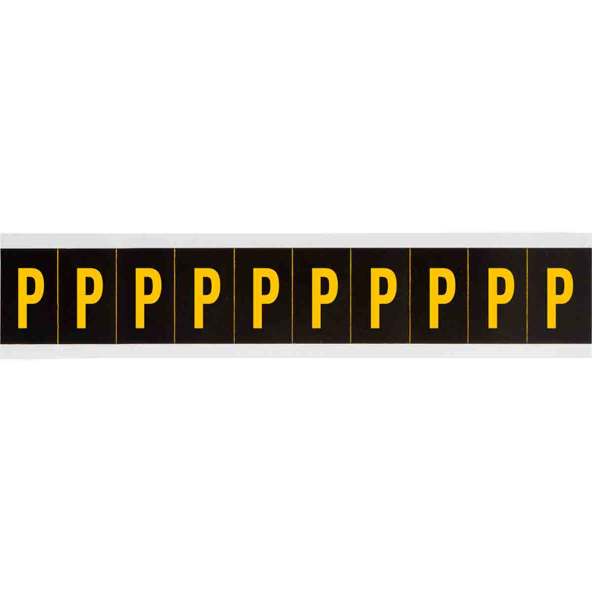 2 in Vinyl N&L Yellow on Black P 10/PK