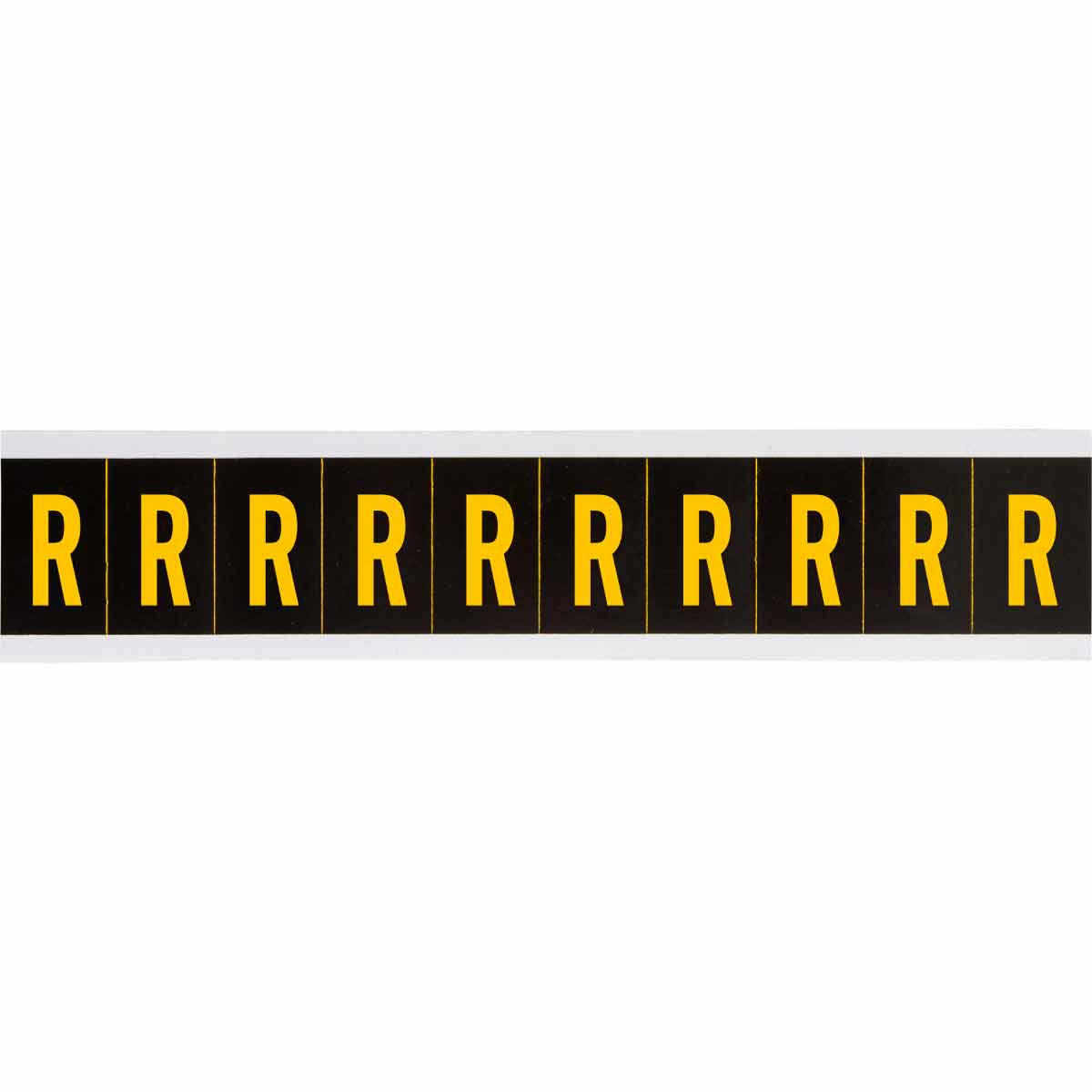1 in Vinyl N&L Yellow on Black R 10/PK