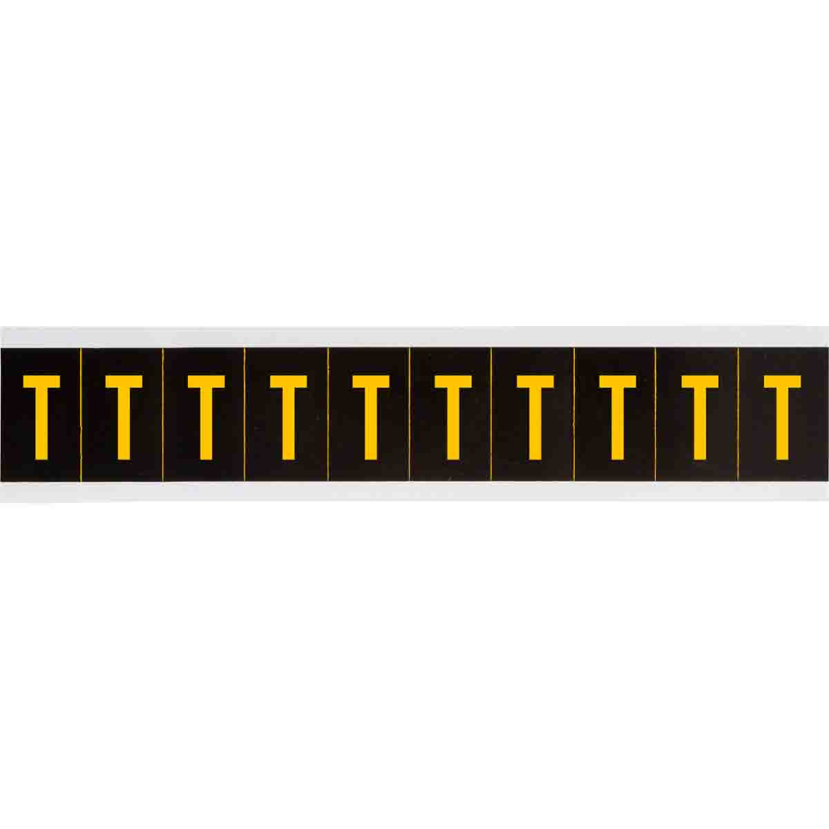 1 in Vinyl N&L Yellow on Black T 10/PK