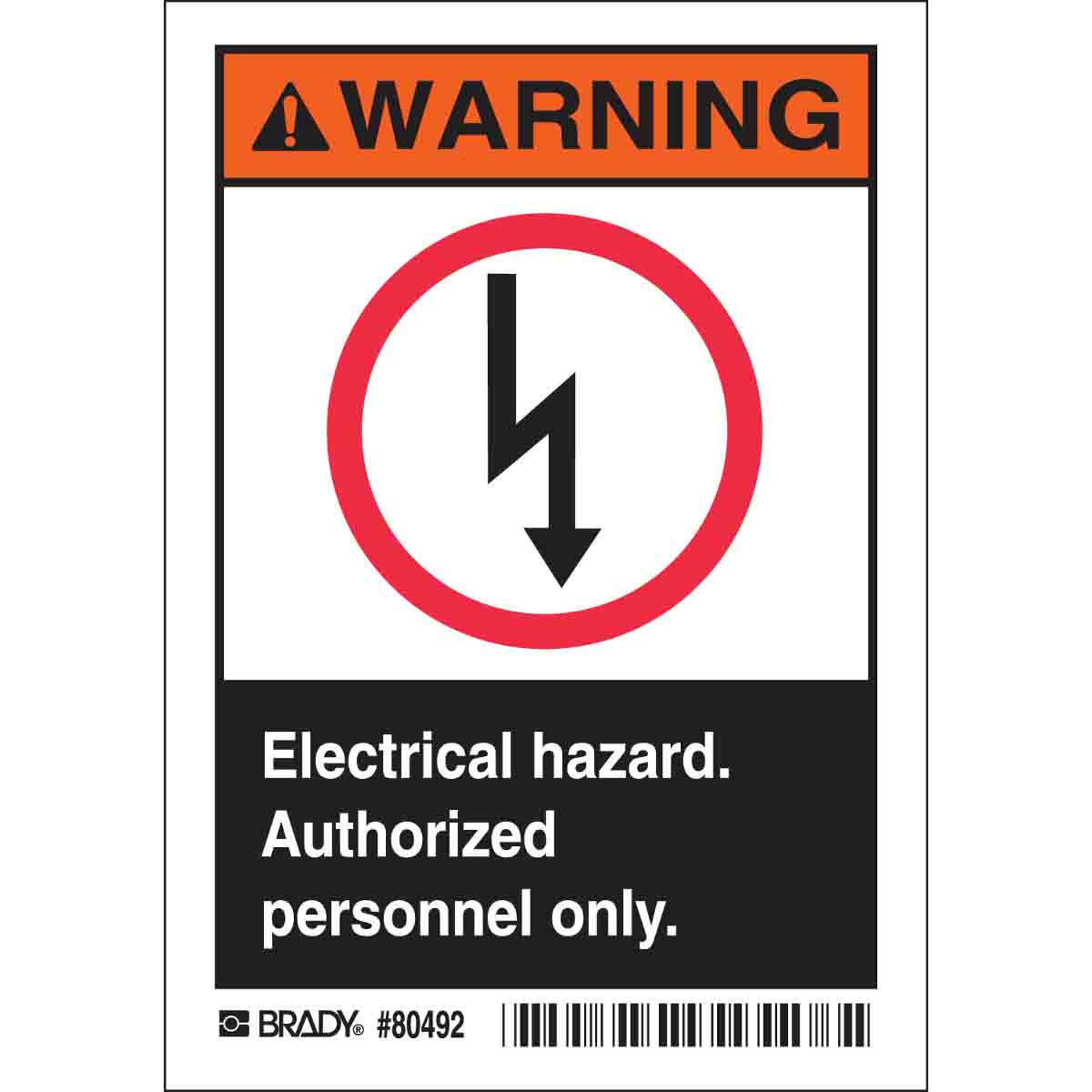 B302 3.5X5 B,R,O/W ELECTRICAL HAZ 5/PACK