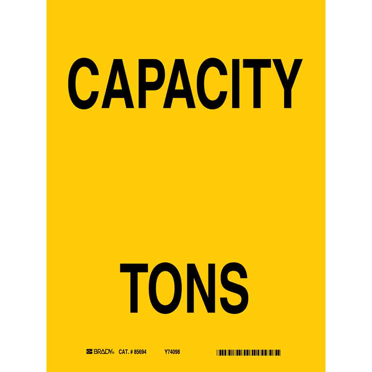 B120,14X10,BLK/YEL,CAPACITY TONS