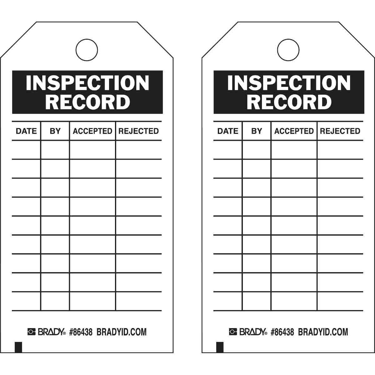 TAG B837 5.75X3 BLK/WHT 2-SIDED 10/PK