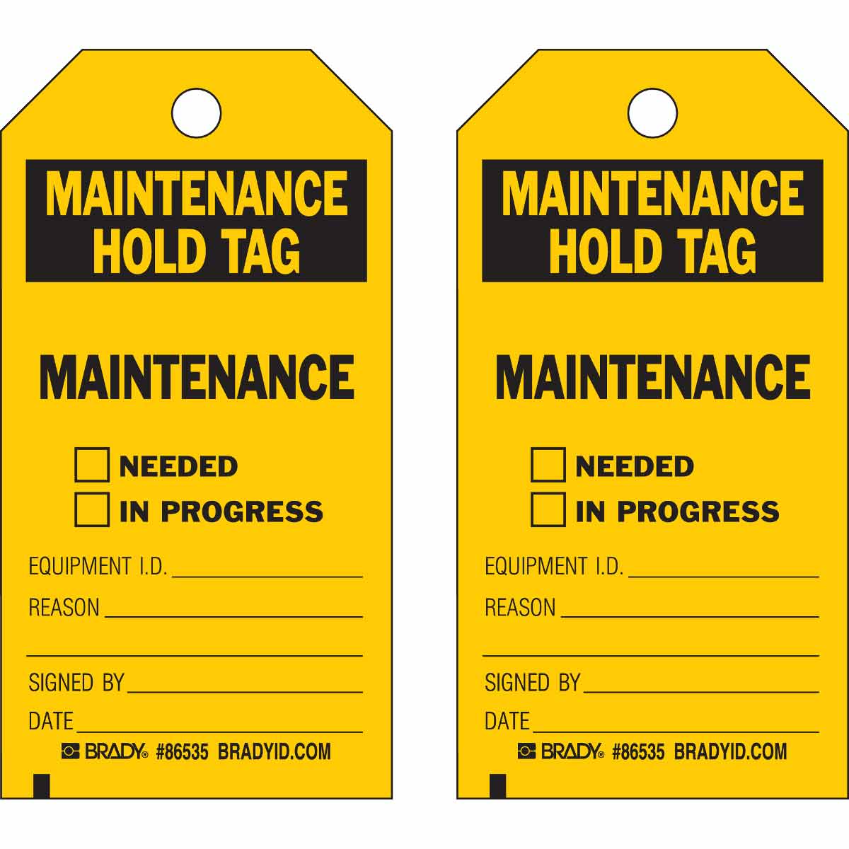 MAINTENANCE HOLD TAG TAG 5.75X3 10PK