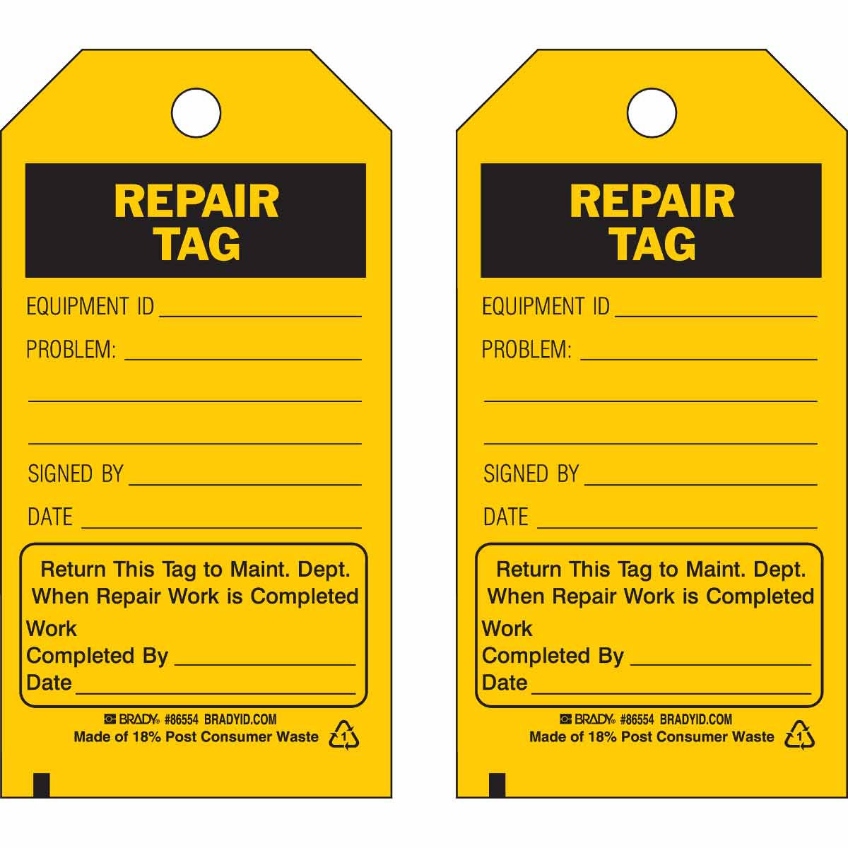 REPAIR TAG TAG 5.75X3 10PK