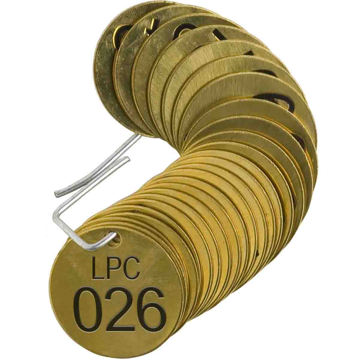 TAG BRASS RND 1.5 LPC 26-50