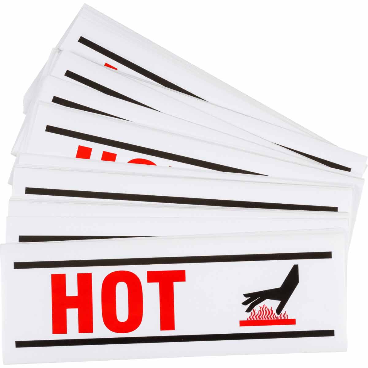 B946,3.5"HX10"W, BLK&RE/WHT,HOT 25/PK