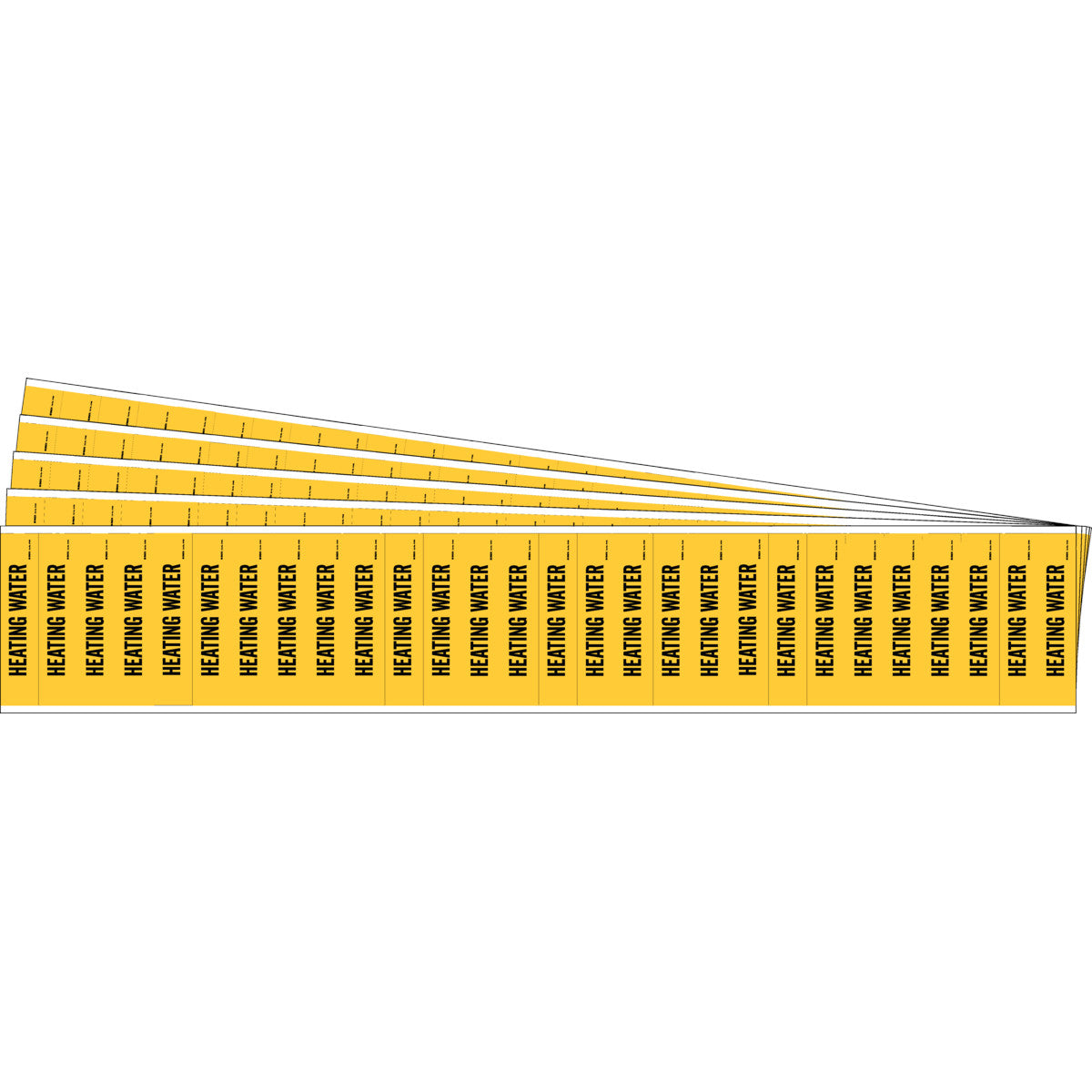 Heating Water Pipe Marker 28 BK on YL PK