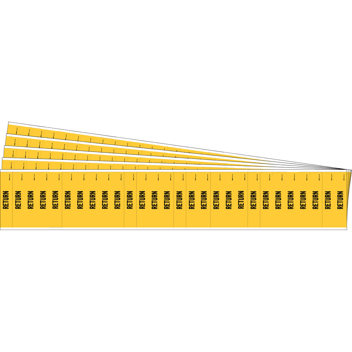 Return Pipe Marker Style 28 BK on YL PK