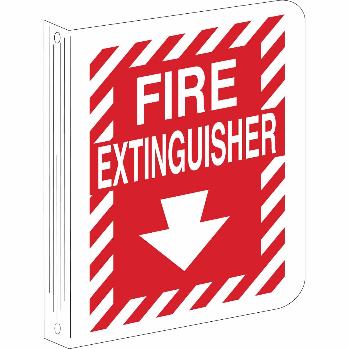 B450, 12.5X9"HI VIS L-SIGN, FIRE EXT.