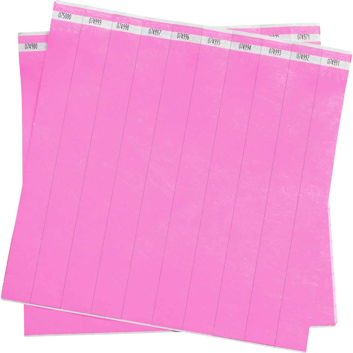 WRISTBAND TYVEK 1"WIDE DAYGLOW PINK 500