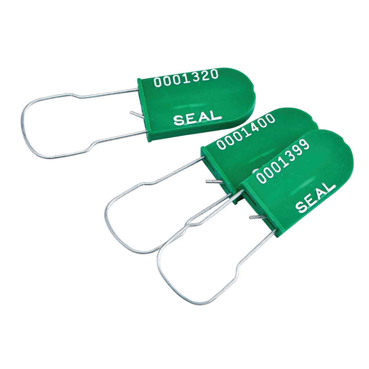 PLASTIC PADLOCK SEALS GALVANIZED GREEN