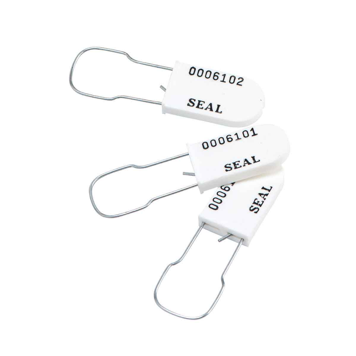 PLASTIC PADLOCK SEALS GALVANIZED WHITE