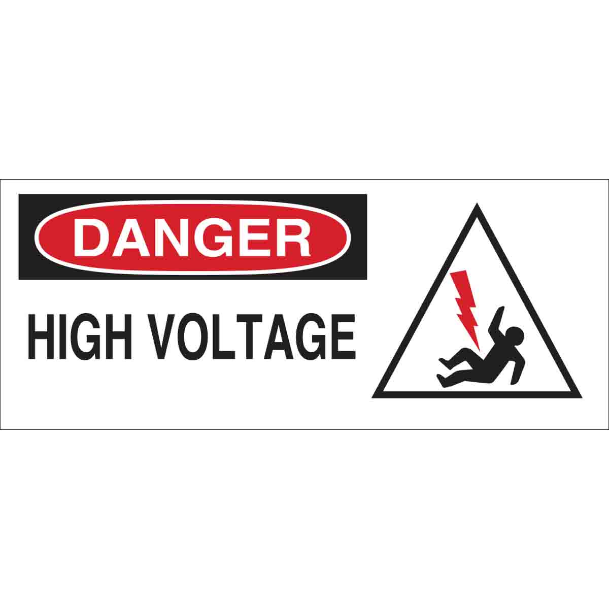 B120,7X17,RED,BLK/WHT,HIGH VOLTAGE