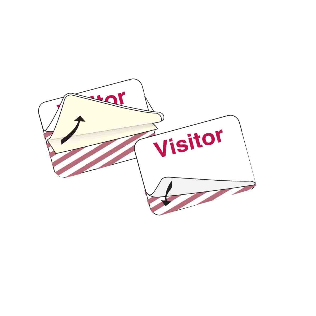 1D,HW,ONESTEP,ADH EXPIREBADGE "VISITOR"