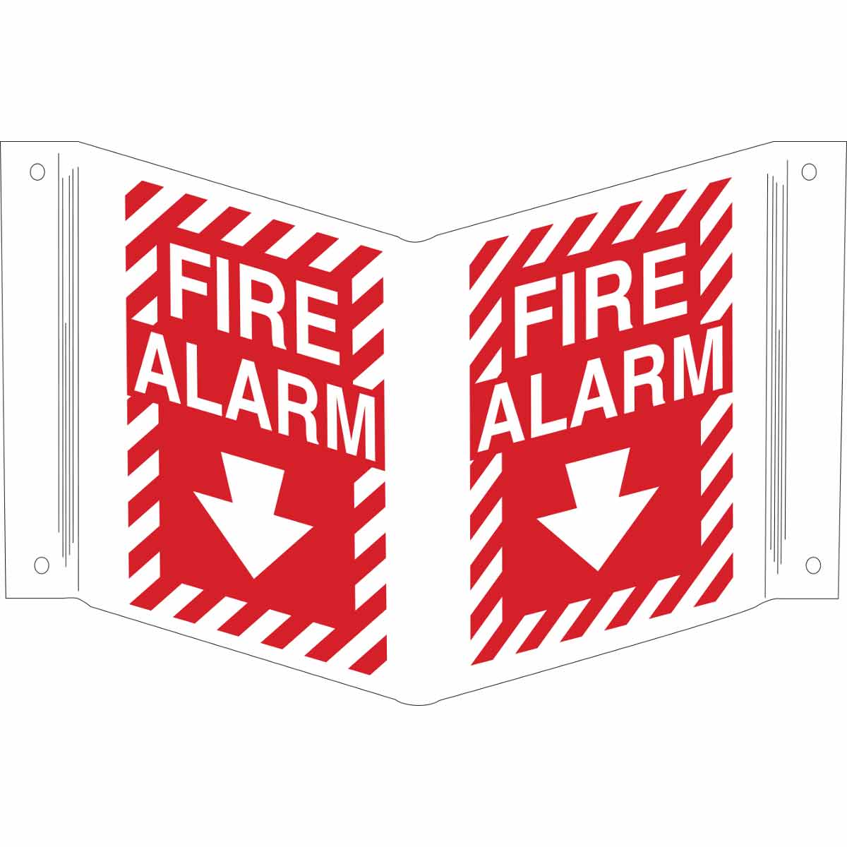 B450,12.5X18",HIGH VIS SIGN, FIRE ALARM