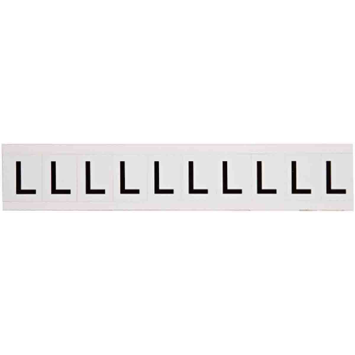 1 in Vinyl N&L Black on White L 10/PK