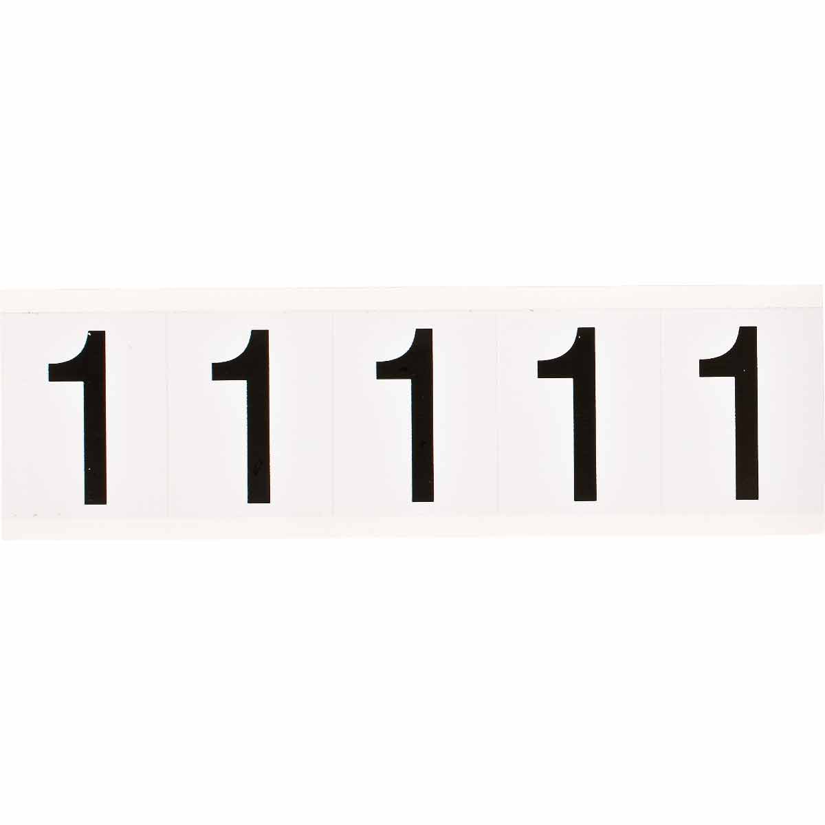 1.938 in Vinyl N&L Black on White 1 5/PK
