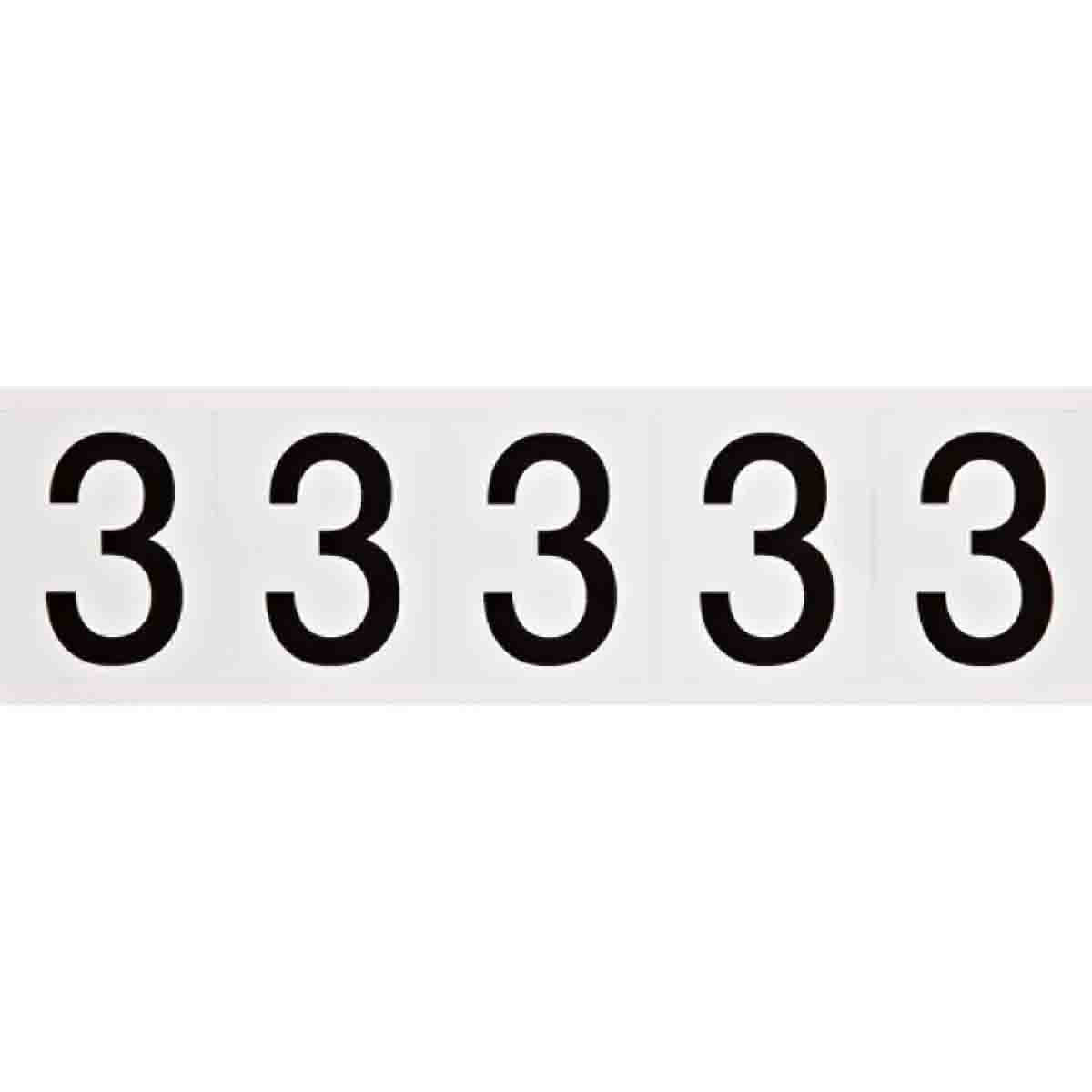 1.938 in Vinyl N&L Black on White 3 5/PK