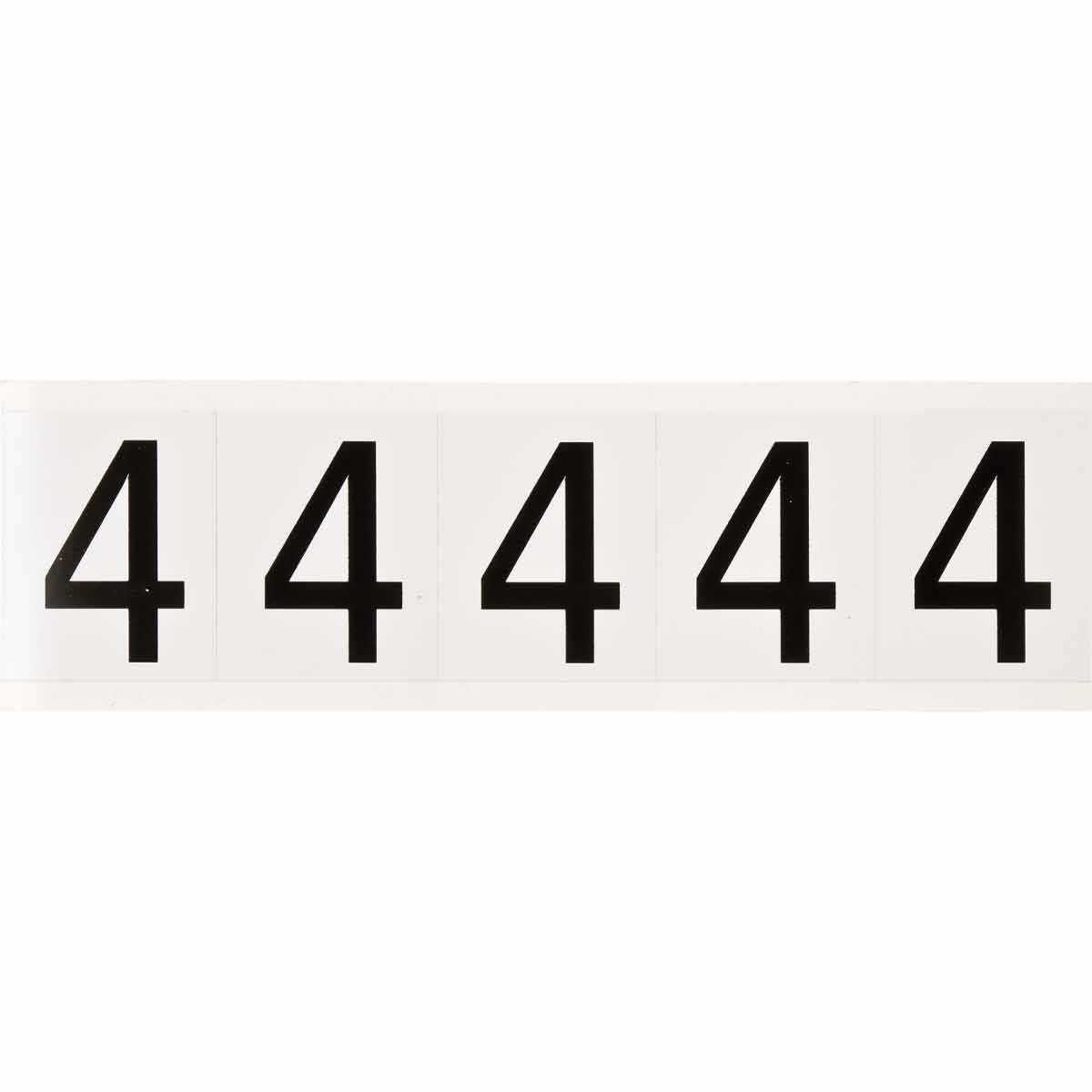 1.938 in Vinyl N&L Black on White 4 5/PK