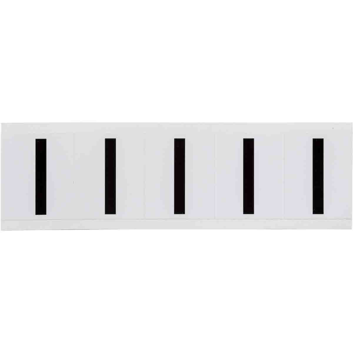 1.938 in Vinyl N&L Black on White I 5/PK