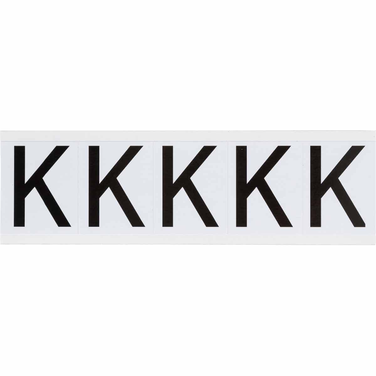1.938 in Vinyl N&L Black on White K 5/PK