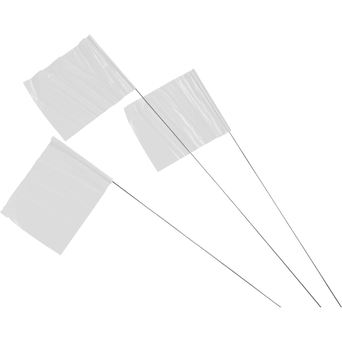MRK FLAG 4"WX5 PVC30"H STL ROD-WHT FLAG